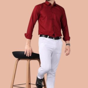 Royal Maroon Prestige Shirt (Maroon Full Sleeve)