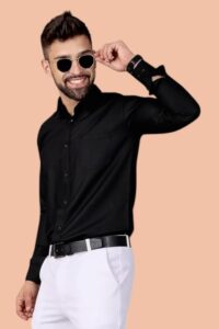 Midnight Noir Classic Shirt (Black Full Sleeve)