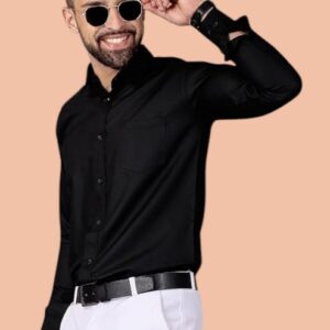 Midnight Noir Classic Shirt (Black Full Sleeve)