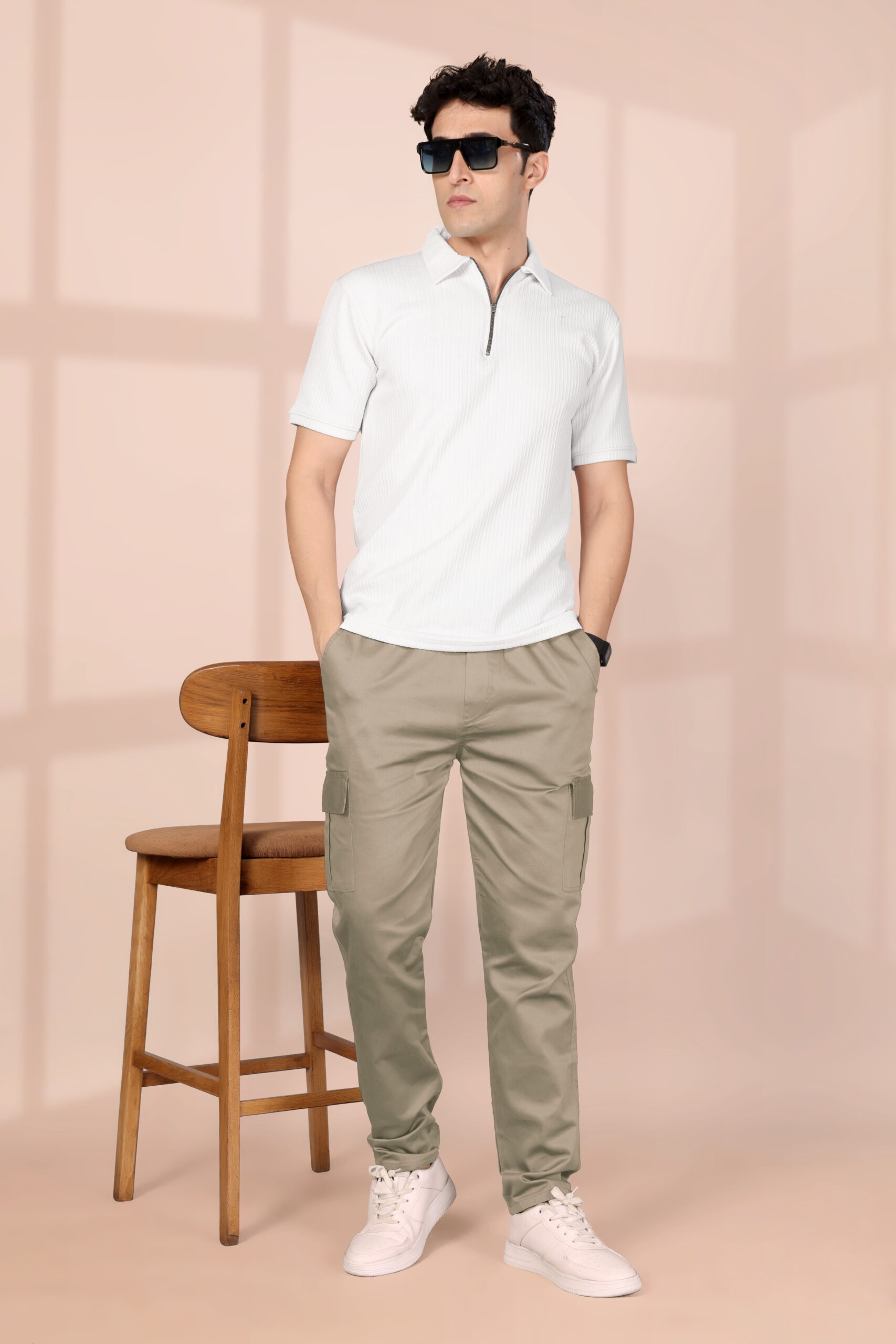 Desert Sand Cargo Pants (Beige) - Image 2