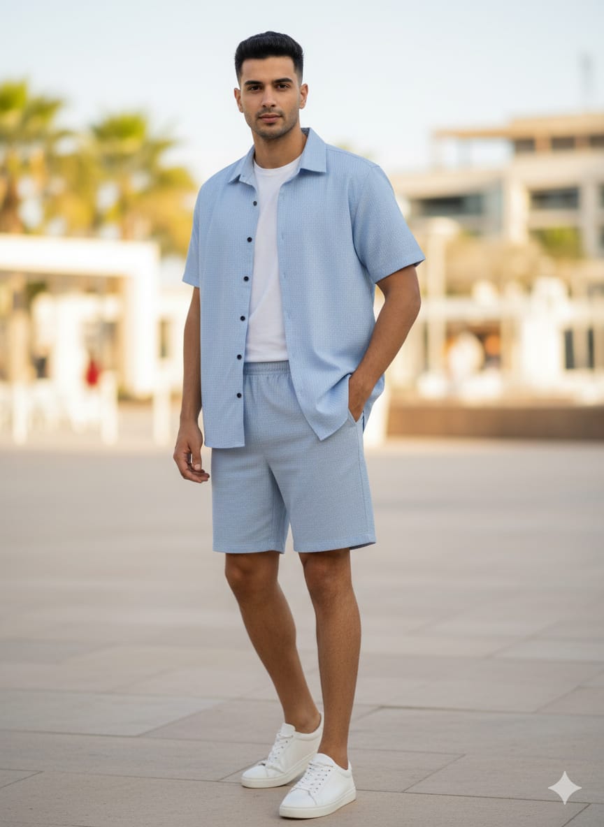 Ice Grey Minimal Co-Ord Set