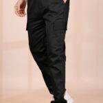 Midnight Black Cargo Jogger Pants
