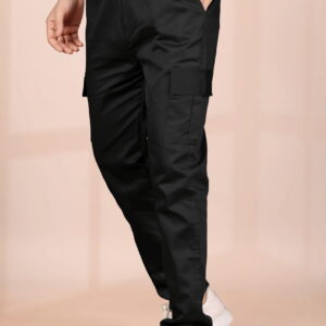 Midnight Black Cargo Jogger Pants