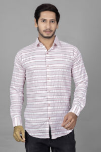Rosewood Stripe Shirt (Pink–Wine Stripes)