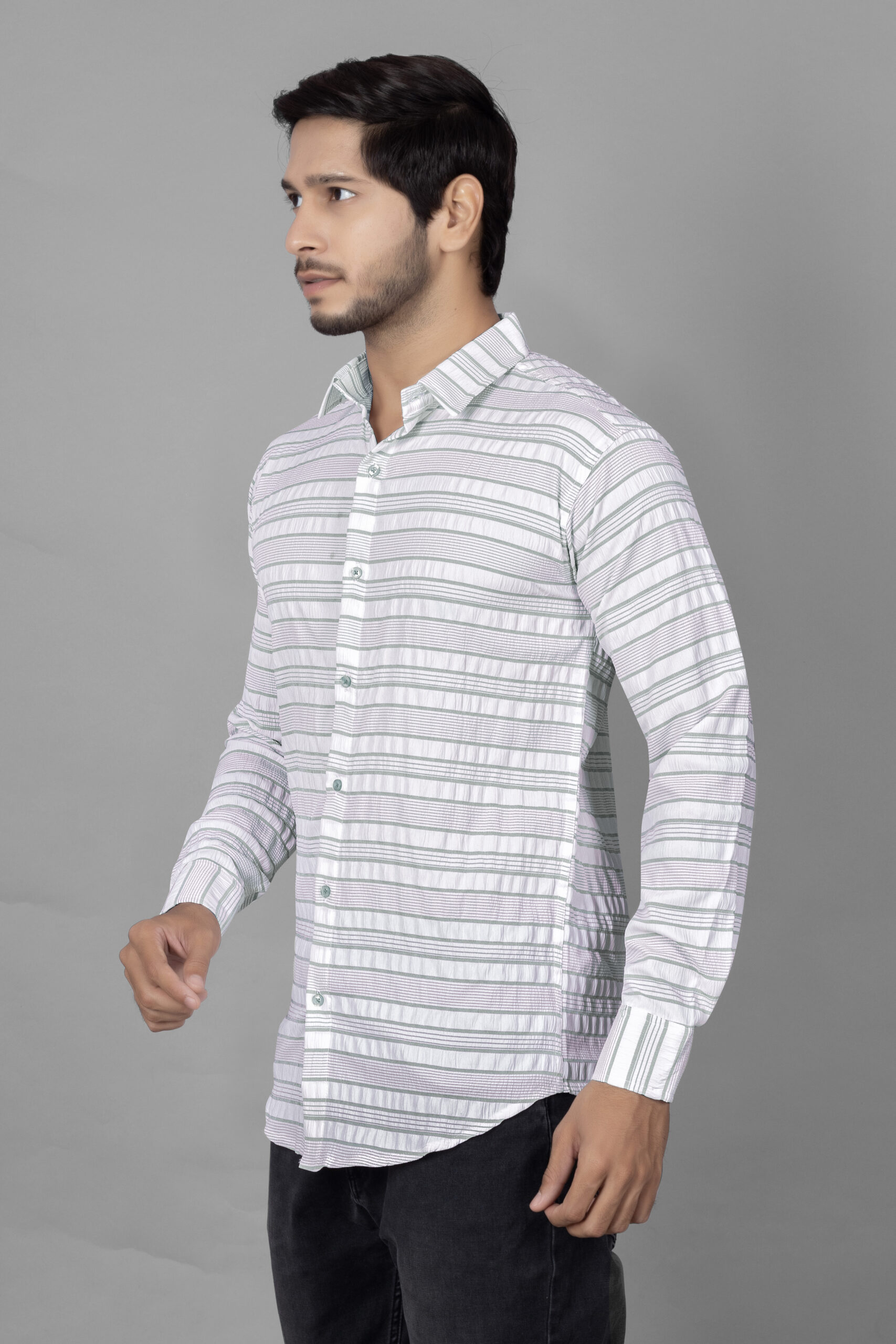 Ice Mint Stripe Shirt (Mint Green Stripes) - Image 4