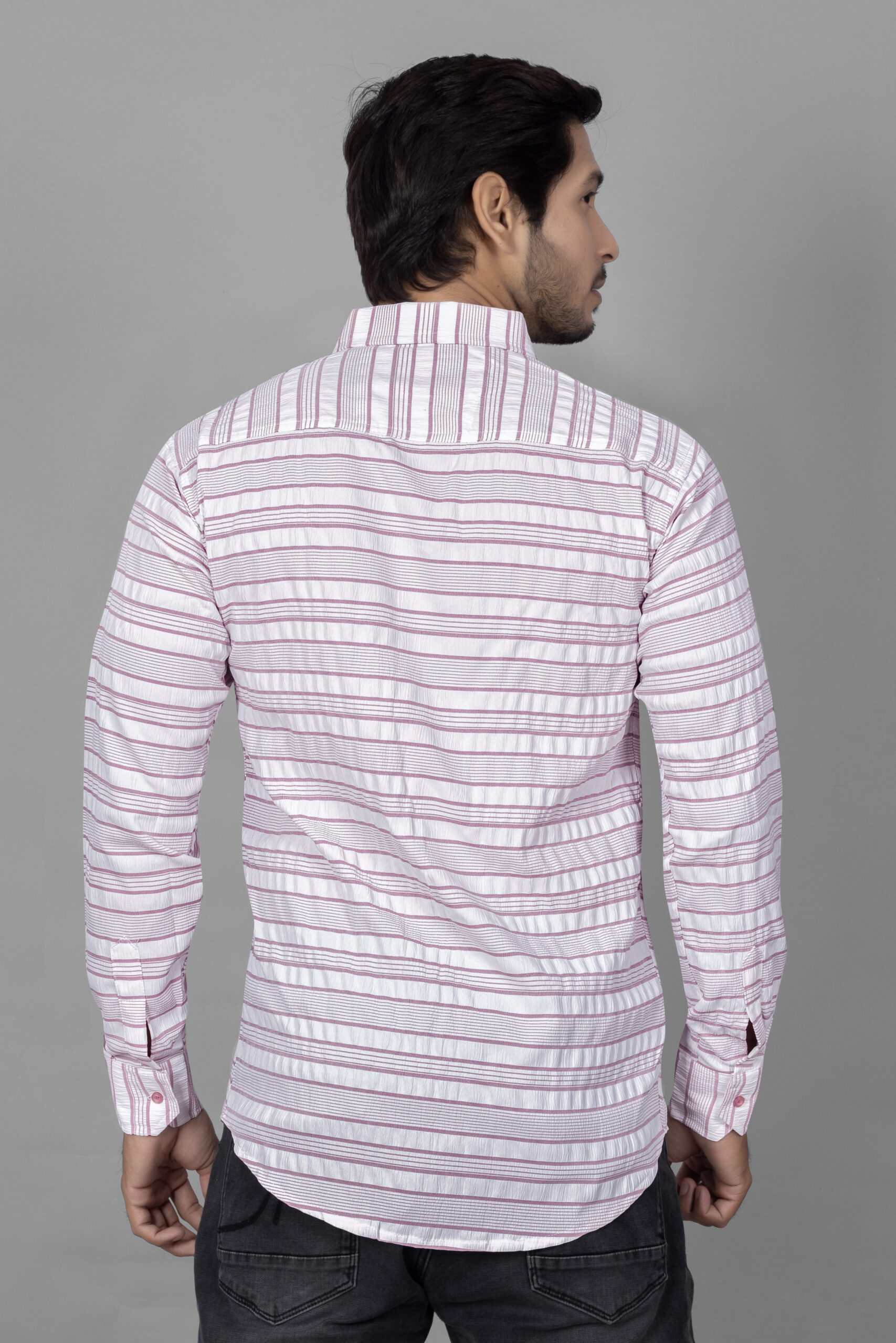 Blush Stripe Classic Shirt (Pink Pastel Stripes) - Image 4