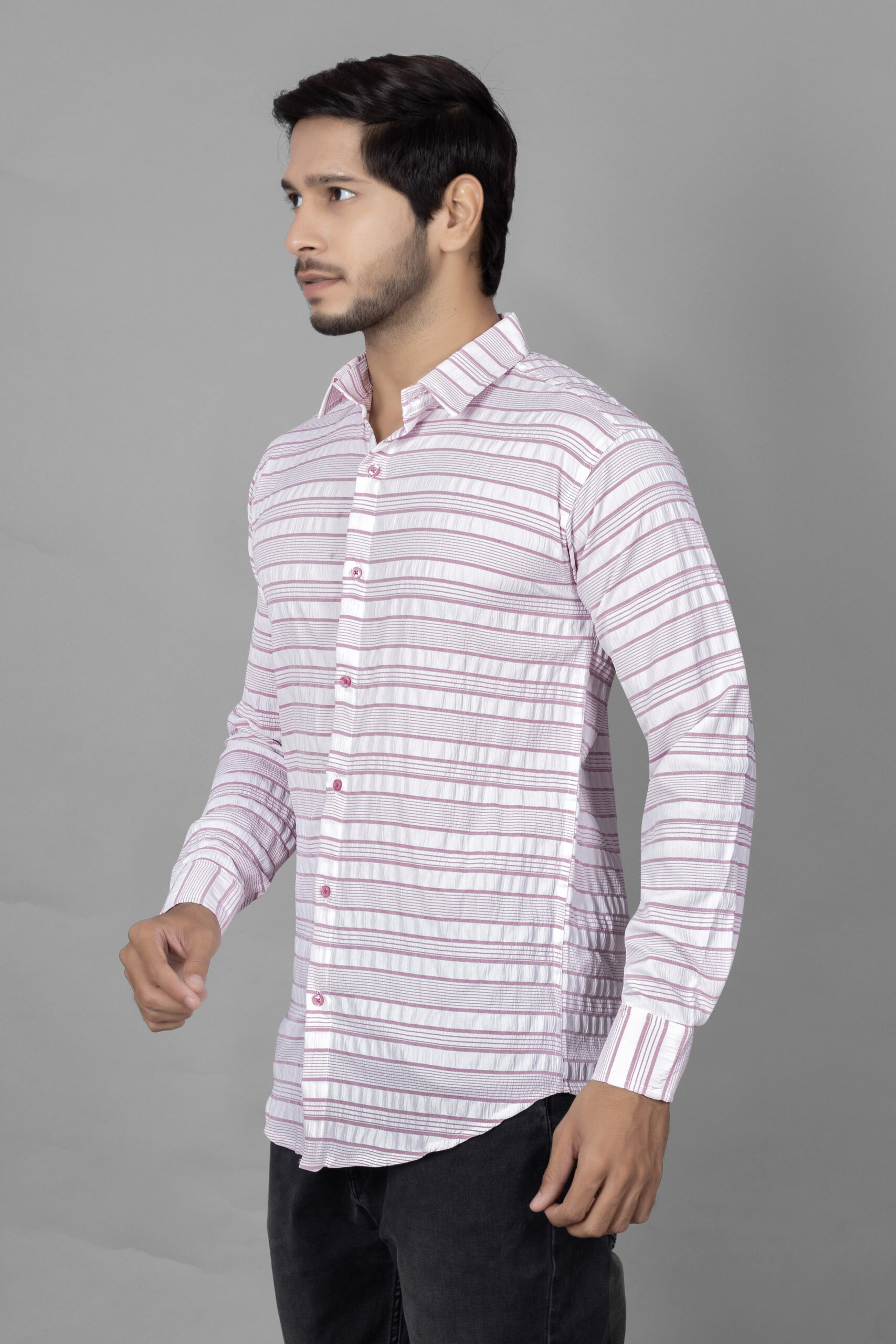 Blush Stripe Classic Shirt (Pink Pastel Stripes) - Image 3